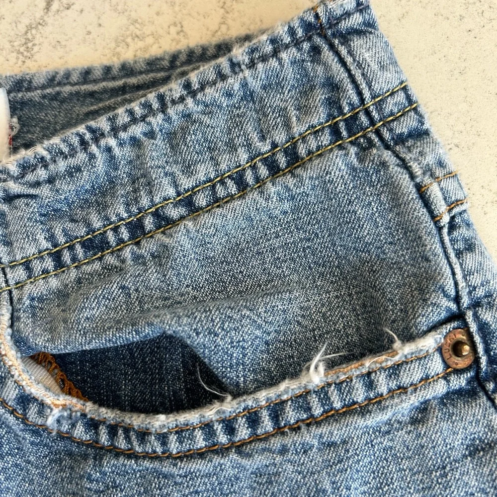 Y2K Lucky Brand Cropped Capris Straight Leg Jeans 90s Vintage Granola Girl - Picture 8 of 12